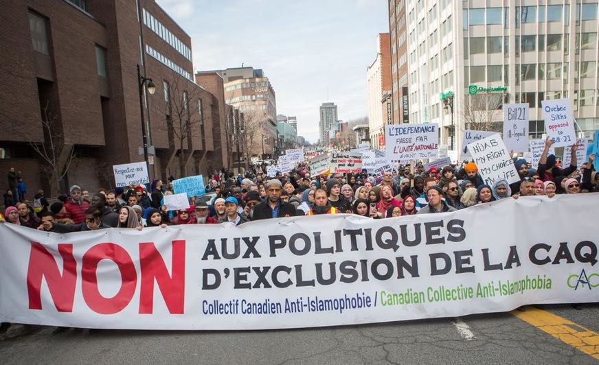 Manif anti loi 21 communauté musulmane