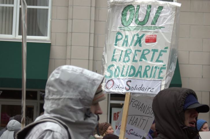 Québec solidaire -- oui paix